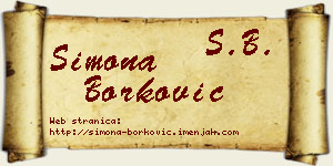 Simona Borković vizit kartica
